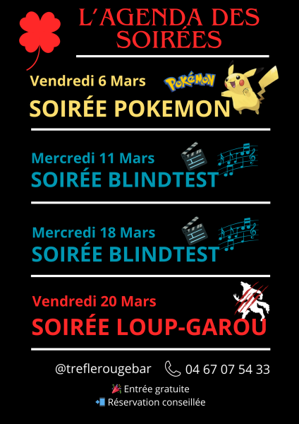 Au Trèfle Rouge, chaque soirée est une aventure ????