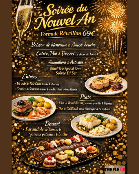 ✨RÉVEILLON DU NOUVEL AN AU TRÈFLE ROUGE ✨